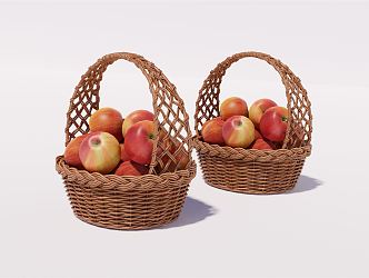 Modern Basket Fruit Basket Apple 3d model