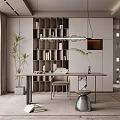Modern study 3d model
