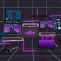 Lancome Cyberpunk Photo Spot With Neon Lights Multiple Screens And City Night View