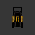 Yellow Industrial Forklift With Cab And Front Forks For Material Handling