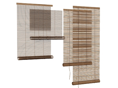 Chinese Curtain Bamboo Curtain 3d model