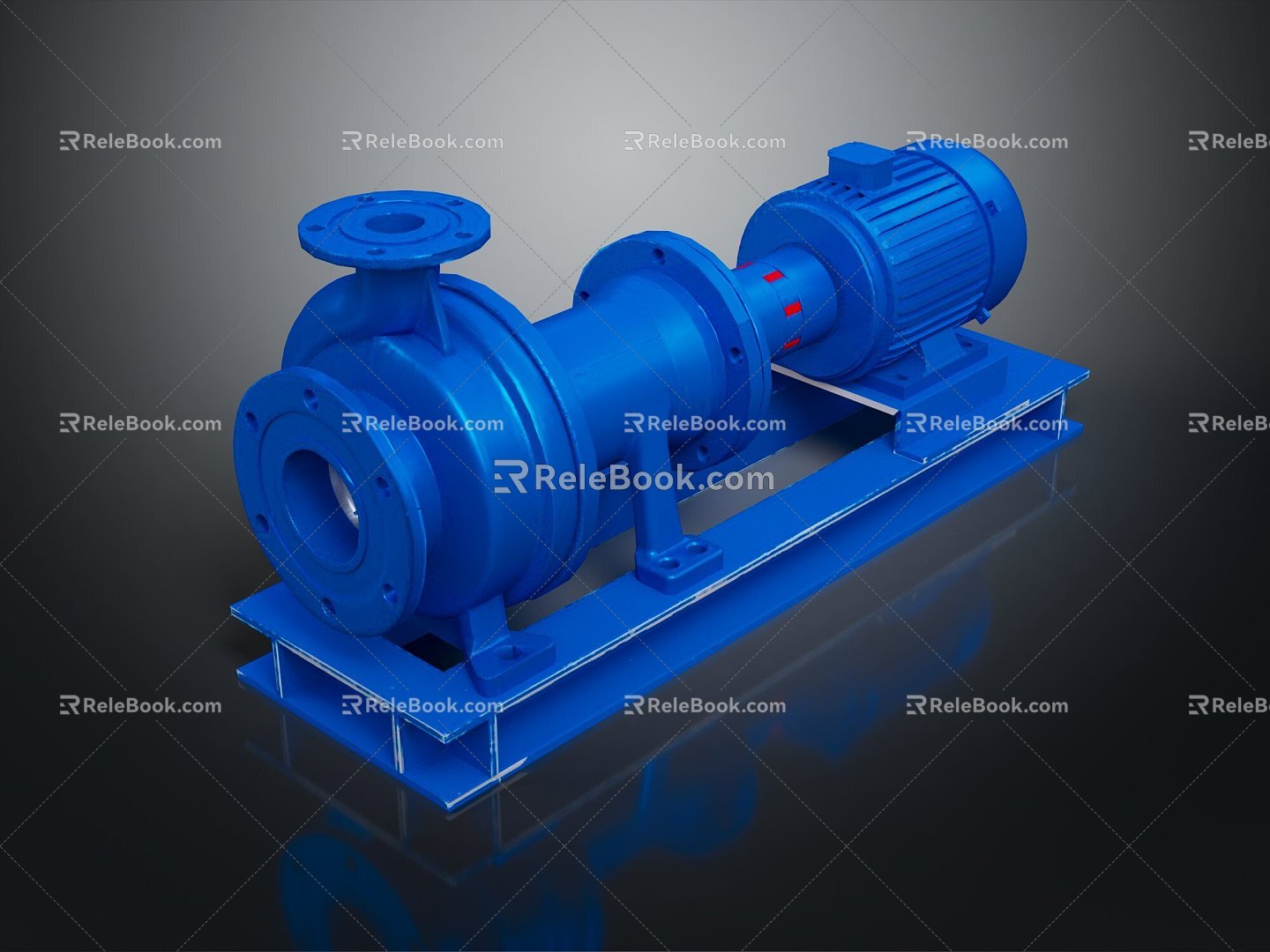 Modern motor motor electromechanical components equipment 3d model