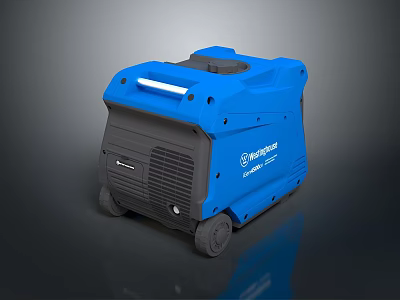 Efficient Blue Westinghouse Portable Power Generator With Wheels For Computer Use 3d model