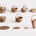Natural Woven Household Baskets With Various Shapes For Storage And Decor
