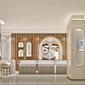 Modern Jewelry Store Interior Design With Arched Display Cases Wooden Walls And Sleek Counters