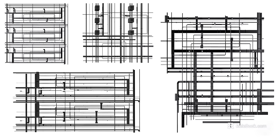 Detailed Pipeline Engineering Design With Structural Diagrams And Technical Layout Views 3d model 