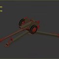 Green Military Artillery Model With Black Wheels And Long Barrel