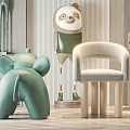 Modern Children's Chair Children's Table and Chair Children's Furniture Children's Handmade Table Cartoon Children's Chair Children's Leisure Chair Cute Chair 3d model