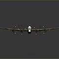 Vintage Military Fighter Aircraft With Camouflage Paint Propellers And Round Wing Insignia