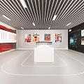 Modern Exhibition Hall Interior With Large Display Screens And Information Panels