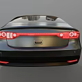Sleek Electric Concept Car with Futuristic Front Fascia Large Wheels and Streamlined Body