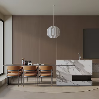 Modern table combination 3d model