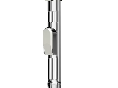 Modern Chrome Finish Shower Head With Wall Mounted Design And Handheld Sprayer 3d model