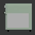 Mint Green Modern Kitchen Appliance Toaster Oven With Digital Display And Knob Control