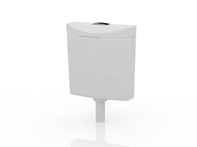 White Modern Bathroom Toilet Cistern With Sleek Design And Durable Build 3d model
