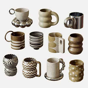 Modern Tableware Decoration Coffee Cup Mug Cup 3d model