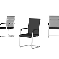 Modern Office Chairs With Mesh Back And Leather Seat Metal Frame Design
