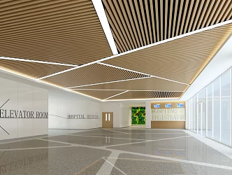 modern hospital hall upscale inpatient hall 3d model