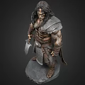 Hand-held character man hand-held barbarian game character cartoon character cartoon man stylized low face number low model simple model film and television level super realistic 3d model