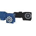 Industrial Gear Motors With Blue And Black Precision Gear Components