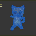 Cute Cartoon Orange Striped Cat With Big Eyes Standing On Black Surface
