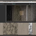 Textured Background Wall Design With Natural Wooden And Stone Materials For Interior