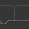 Metal Frame Construction Structure With Multiple Steel Bars And Support Beams
