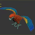 Modern parrot Xuinfeng parrot budgerigar monk parrot Shang parrot 3d model