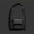 Gray Tactical Vest with Multiple Pockets and Adjustable Straps for Daily Functional Use 3d model