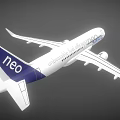Airbus Fuel Efficient Undelivered Airliner With Tail 100 Logo Exterior Design