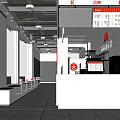 Modern Bright Milk Tea Shop Interior With White Counter Menu Board And Seating Area