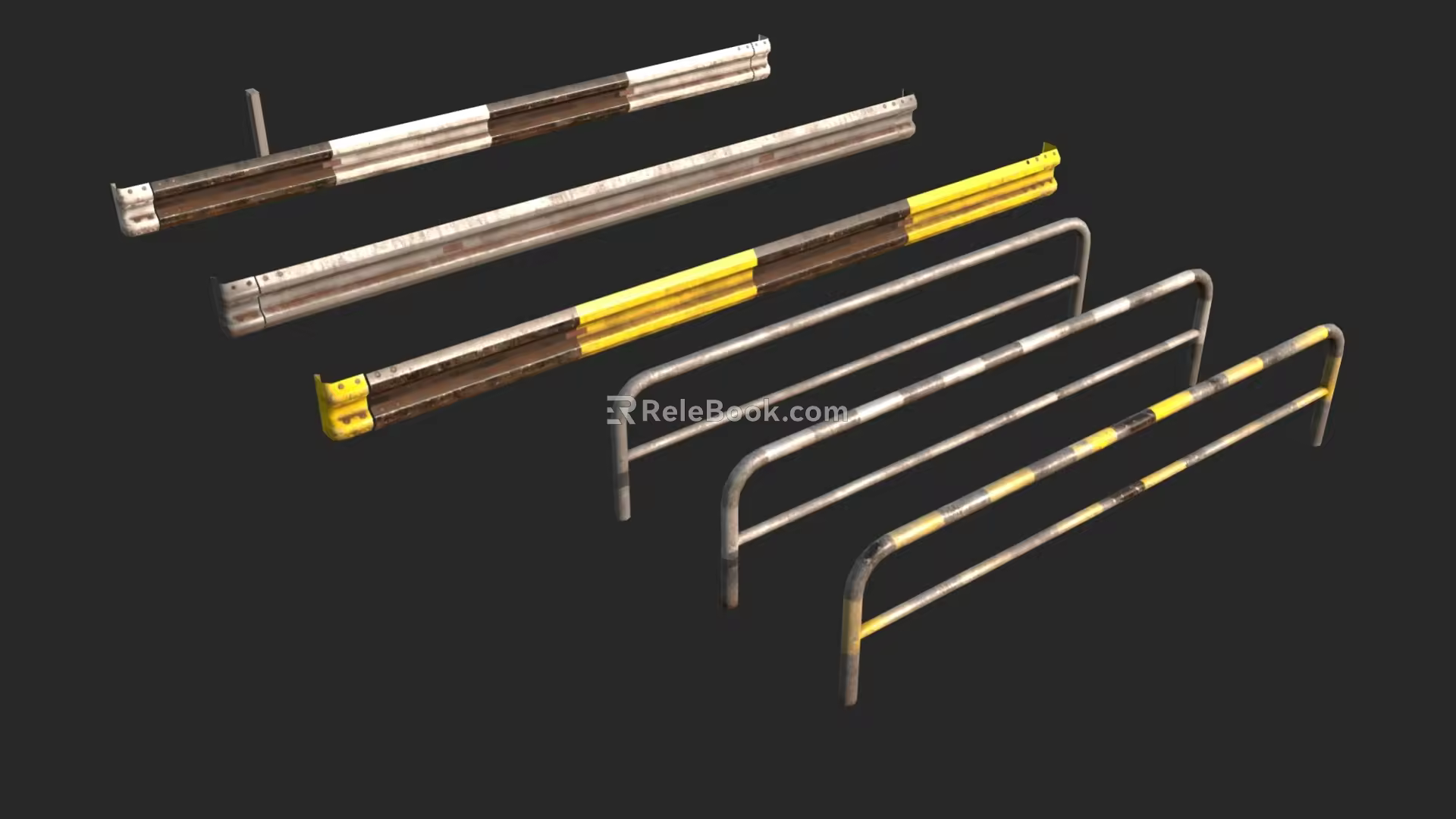 Highway guardrail fence road guardrail low face number low model simple model game sub-era film and television level super realistic high precision 3d model