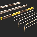 Highway guardrail fence road guardrail low face number low model simple model game sub-era film and television level super realistic high precision 3d model
