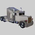 Electric Toy Grey Truck With Cab Wheels And Exhaust Pipes