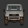 White Toyota Single Cab Pickup Truck With Open Bed And Utility Features