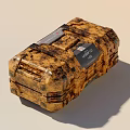Weathered Rustic Tech Storage Box With Digital Display And Metallic Accents