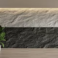 Textured Stone Background Wall With Layered Light And Dark Design For Modern Interior Decor