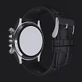 Chenxi Digital Watch With Moon Phase Display Mechanical Gears And Black Leather Strap
