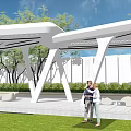 Modern gallery frame special-shaped child-parent gallery frame 3d model