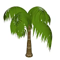 Indoor Green Shrub with Brown Trunk and Lush Leafy Foliage