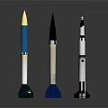Modern Rocket Engine Jet Engine Aircraft Engine 3d model