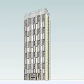 Modern High Rise Office Building With Glass Facade And Large Windows