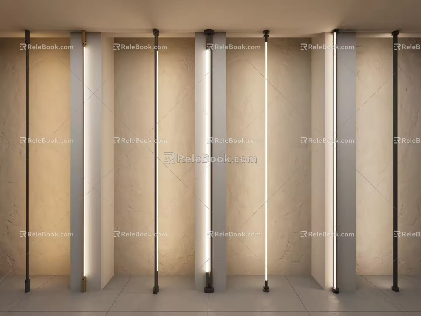 Skylight Linear Light Line Light Steel Strip Light Wall Light 3d model