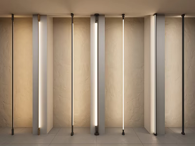 Modern Vertical Strip Wall Lamps For Stylish Interior Home Lighting Decoration 3d model