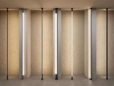 Skylight Linear Light Line Light Steel Strip Light Wall Light 3d model