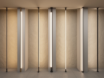 Skylight Linear Light Line Light Steel Strip Light Wall Light 3d model