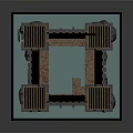 Grey Stone Medieval Castle With Multiple Towers Red Accents Red Flag And Blue Base