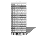 Modern High Rise Office Building With Multiple Windows And Structural Facade 3d model