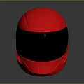 Sleek Red Helmet With Black Visor And High Glossy Exterior Design