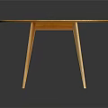 Natural Wooden Round Table With Sleek Surface And Slender Legs Modern Design
